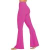 imageSunzel Womens Flare Leggings No Front Seam Flare Yoga Pants with Tummy Control Crossover High Waist and Wide LegHot Pink
