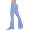 imageSunzel Womens Flare Leggings No Front Seam Flare Yoga Pants with Tummy Control Crossover High Waist and Wide LegLight Blue