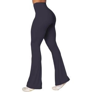 imageSunzel Flare Leggings Crossover Yoga Pants with Tummy Control HighWaisted and Wide LegGraphite