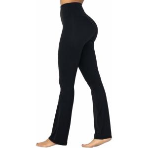 imageSunzel Flare Leggings for Women High Waisted Casual Bootcut Flared Yoga Pants with Tummy ControlBlack