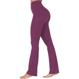 imageSunzel Flare Leggings for Women High Waisted Casual Bootcut Flared Yoga Pants with Tummy ControlCherry Red