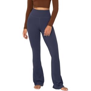 imageSunzel Mini Flare Leggings for Women High Waist Yoga Pants with Tummy Control Casual Gym Workout Bootcut LeggingsAsh Blue