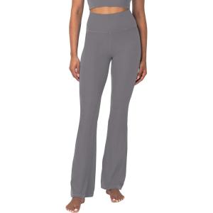imageSunzel Mini Flare Leggings for Women High Waist Yoga Pants with Tummy Control Casual Gym Workout Bootcut LeggingsCharcoal Gray
