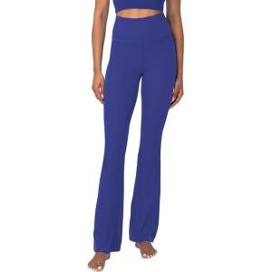 imageSunzel Mini Flare Leggings for Women High Waist Yoga Pants with Tummy Control Casual Gym Workout Bootcut LeggingsNavy Blue