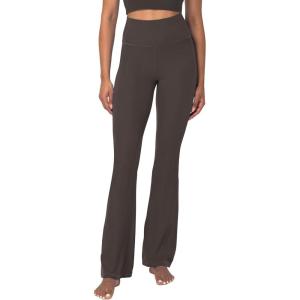 imageSunzel Mini Flare Leggings for Women High Waist Yoga Pants with Tummy Control Casual Gym Workout Bootcut LeggingsSeal Brown