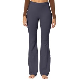 imageSunzel Sunzfly Flare Leggings for Women Cross Over High Waisted Yoga Pants with Wide Leg and Tummy Control for WorkoutGraphite
