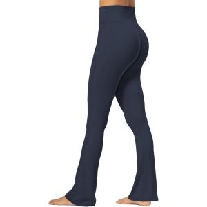 imageSunzel Sunzfly No Front Seam Mini Flare Leggings for Women Invisible Butt Scrunch Flared Yoga Pants with Tummy ControlAsh Blue