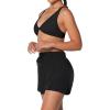 imageSunzel 2 in 1 High Waisted Gym Shorts for Women with Pocket Quick Dry Elastic Running Shorts with Drawstring Workout SummerBlack