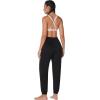 imageSunzel Jogger Pants for Women with Pockets High Waisted Sweatpants Athletic Tapered Cinch Bottom with Elastic DrawstringBlack
