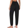 imageSunzel Jogger Pants for Women with Pockets High Waisted Sweatpants Athletic Tapered Cinch Bottom with Elastic DrawstringBlack