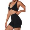 imageSunzel No Front Seam High Waist Gym Shorts for Women Squat Proof Biker Shorts with Tummy Control for Yoga Workout RunningBlack
