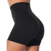 imageSunzel No Front Seam High Waist Gym Shorts for Women Squat Proof Biker Shorts with Tummy Control for Yoga Workout RunningBlack