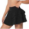imageSunzel Pleated Tennis Skirt for Women High Waisted Tummy Control Skort with Pockets for Athletic Workout Running GolfBlack