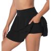 imageSunzel Pleated Tennis Skirt for Women High Waisted Tummy Control Skort with Pockets for Athletic Workout Running GolfBlack