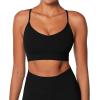 imageSunzel Sports Bra for Women CrissCross Open Back Adjustable Strappy Bras Workout Gym Padded Yoga Bra with Removable PadsBlack