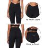 imageSunzel Sunzfly Hidden Butt Lifting Scrunch Workout Leggings for Women Crossover High Waist Yoga Pants with Tummy ControlBlack