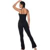 imageSunzel Sunzfly Longline Sports Bra for Women Backless Padded Yoga Underwear with Sleeveless Adjustable Spaghetti StrapsBlack