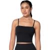 imageSunzel Sunzfly Longline Sports Bra for Women Backless Padded Yoga Underwear with Sleeveless Adjustable Spaghetti StrapsBlack