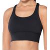 imageSunzel Sunzfly Sports Bra for Women Scoop Neck Crisscross Back Padded Low Impact Bras Tops for Workout Yoga GymBlack