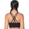 imageSunzel Sunzfly Sports Bra for Women Scoop Neck Crisscross Back Padded Low Impact Bras Tops for Workout Yoga GymBlack