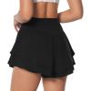 imageSunzel Tennis Shorts for Women Flowy Athletic Biker Short with Pockets Tummy Control High Waist Skorts for WorkoutBlack