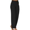 imageSunzel Wide Leg Pants Women High Waist Yoga Pants with Pockets Stretch Loose Comfy Casual Lounge SweatpantsBlack