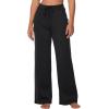 imageSunzel Wide Leg Pants Women High Waist Yoga Pants with Pockets Stretch Loose Comfy Casual Lounge SweatpantsBlack