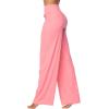 imageSunzel Wide Leg Pants Women High Waist Yoga Pants with Pockets Stretch Loose Comfy Casual Lounge SweatpantsBubblegum Pink