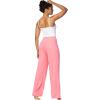 imageSunzel Wide Leg Pants Women High Waist Yoga Pants with Pockets Stretch Loose Comfy Casual Lounge SweatpantsBubblegum Pink