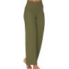 imageSunzel Wide Leg Pants Women High Waist Yoga Pants with Pockets Stretch Loose Comfy Casual Lounge SweatpantsMartini Olive