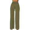 imageSunzel Wide Leg Pants Women High Waist Yoga Pants with Pockets Stretch Loose Comfy Casual Lounge SweatpantsMartini Olive