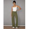 imageSunzel Wide Leg Pants Women High Waist Yoga Pants with Pockets Stretch Loose Comfy Casual Lounge SweatpantsMartini Olive