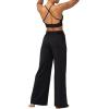 imageSunzel Womens Airy Wide Leg Pants High Waist Yoga Pants Lightweight Lounge Sweatpants with Drawstring for All Day ComfortBlack