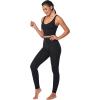imageSunzel Womens Crop Tank Sports Bra VNeck Longline Wirefree Padded Workout Yoga Top with Medium SupportBlack