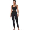 imageSunzel Womens Crop Tank Sports Bra VNeck Longline Wirefree Padded Workout Yoga Top with Medium SupportBlack