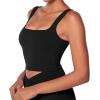 imageSunzel Womens Double Lined Tank Top Sleeveless Square Neck Crop Top Yoga ampamp Fitness Fitted Workout Casual Activewear ShirtBlack