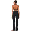 imageSunzel Womens Halter Neck Sports Bra Twist Front Yoga Crop Top with Removable Pads Open Back V Neck Bra for Gym WorkoutBlack