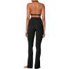 imageSunzel Womens Halter Neck Sports Bra Twist Front Yoga Crop Top with Removable Pads Open Back V Neck Bra for Gym WorkoutBlack