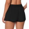 imageSunzel Womens Running Shorts Quick Dry Athletic Workout Shorts with Zip Pocket Lightweight Sports Track Active Gym ShortsBlack