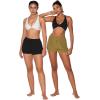 imageSunzel Womens Running Shorts Quick Dry Athletic Workout Shorts with Zip Pocket Lightweight Sports Track Active Gym ShortsBlack