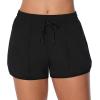 imageSunzel Womens Running Shorts Quick Dry Athletic Workout Shorts with Zip Pocket Lightweight Sports Track Active Gym ShortsBlack