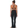 imageSunzel Womens Sports Bra Criss Cross Back Yoga Crop Top with Removable Pads Double Lined V Neck Wirefree Padded Workout BraBlack