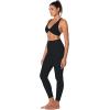 imageSunzel Womens Strappy Sports Bra with Removable Pads V Neck Twist Front Cross Strap Padded Yoga Bra for Workout Gym RunningBlack