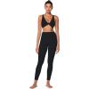 imageSunzel Womens Strappy Sports Bra with Removable Pads V Neck Twist Front Cross Strap Padded Yoga Bra for Workout Gym RunningBlack