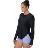 imageSunzel Womens Sun Shirts UPF 50 Long Sleeve Tops with Quick Dry and UV Protection for Hiking Gym and Rash Guard WearBlack