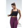 imageSunzfly Women Longline Sports Bra Buttery Soft Built in Bra Square Neck Crop Tank Tops for Yoga Pilates Workout GymBlack
