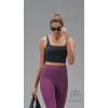 imageSunzfly Women Longline Sports Bra Buttery Soft Built in Bra Square Neck Crop Tank Tops for Yoga Pilates Workout GymBlack