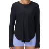 imageSunzel Womens Sun Shirts UPF 50 Long Sleeve Tops with Quick Dry and UV Protection for Hiking Gym and Rash Guard WearBlack