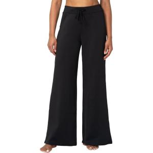 imageSunzel Womens Airy Wide Leg Pants High Waist Yoga Pants Lightweight Lounge Sweatpants with Drawstring for All Day ComfortBlack