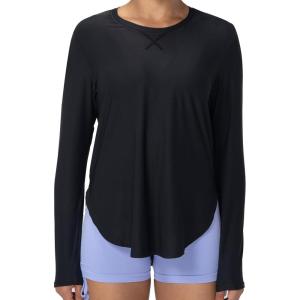 imageSunzel Womens Sun Shirts UPF 50 Long Sleeve Tops with Quick Dry and UV Protection for Hiking Gym and Rash Guard WearBlack